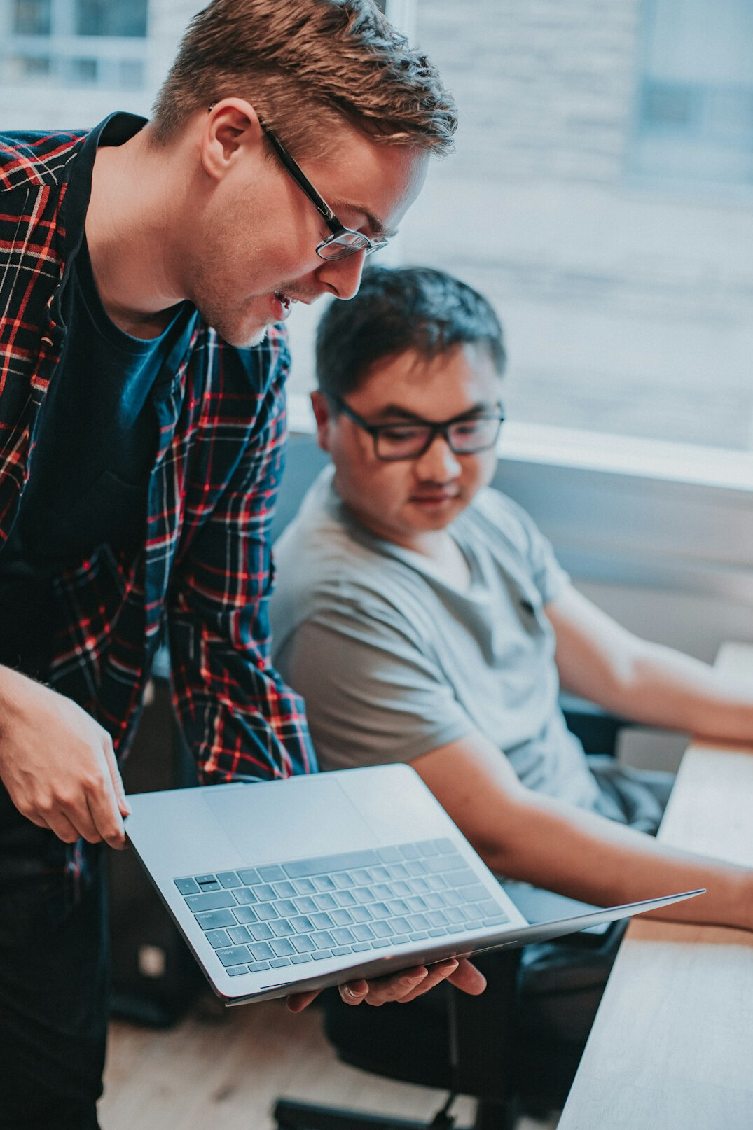 mentor helping student with code